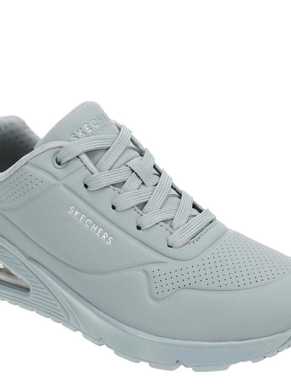 NEW NWT Women's Skechers Lace Up Sneakers Uno Stand On Air Foam Grey Blue 9.5 M - Picture 12 of 14